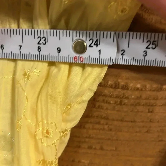 DRAPERS AND DAMONS Women’s YELLOW BLOUSE XL lightweight button‎ up long sleeve - Picture 5 of 5